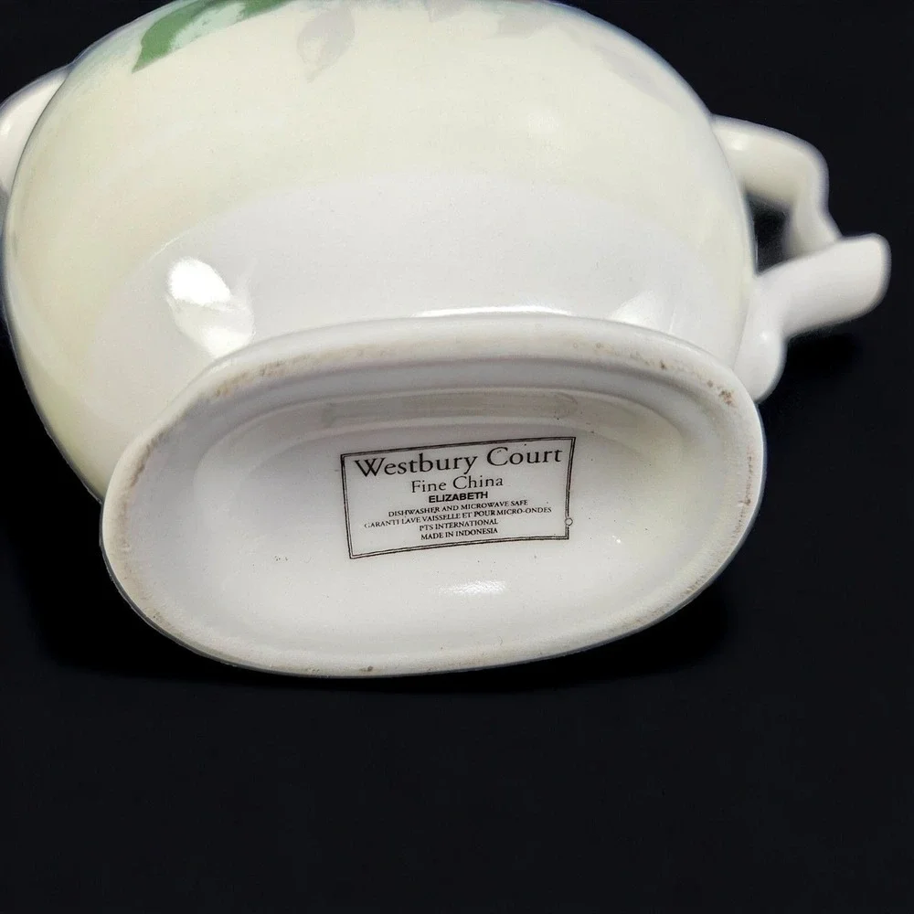 Westbury Court Elizabeth Creamer Lidded Sugar‎ Bowl Set Floral Shabby Chic